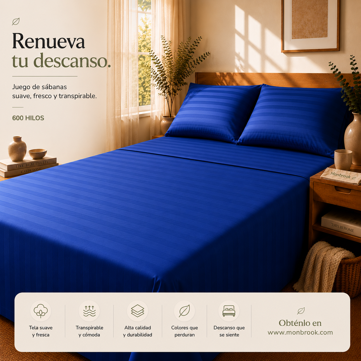 Juego de Sábanas Estampadas de 600 Hilos