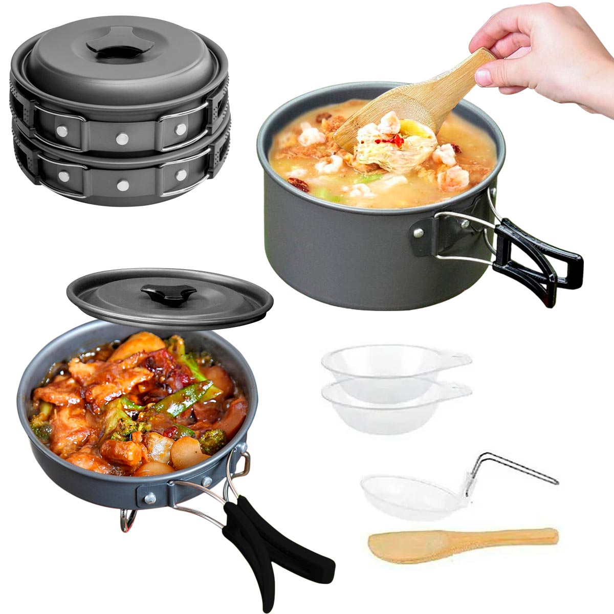 Kit de utensilios de cocina para camping