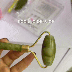 Rodillo facial de Jade + Piedra Guasha